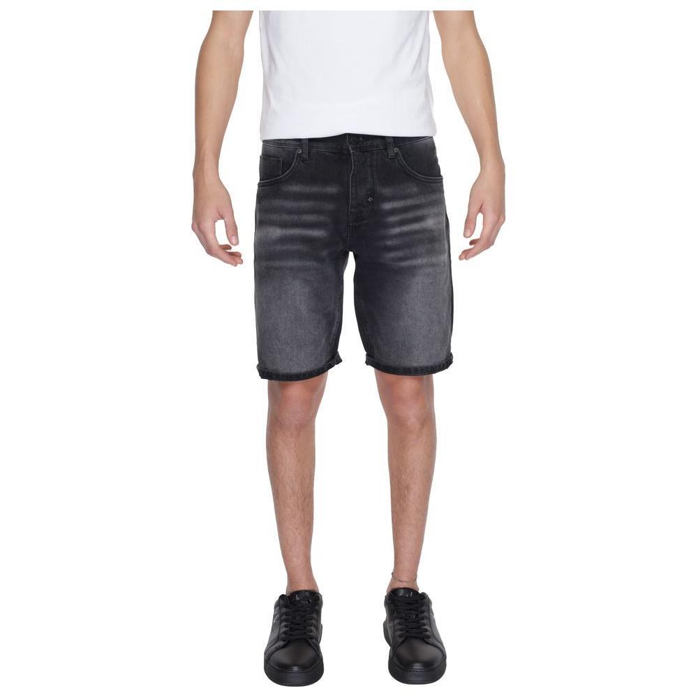 Antony Morato Black Cotton Bermuda AN-13379600009-W29