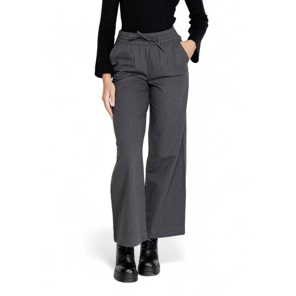 Jacqueline De Yong Gray Cotton Casual Pants