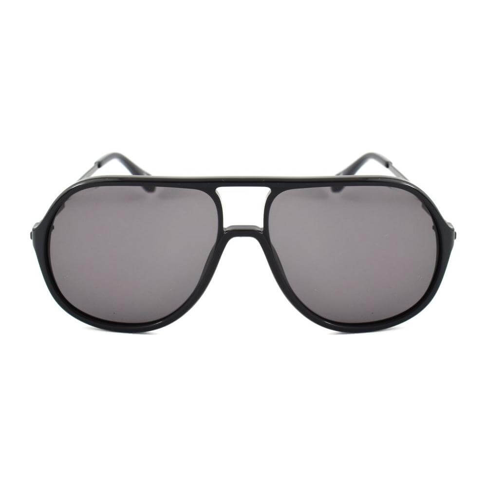 Zadig & Voltaire black acetate unisex sunglasses with grey lenses, SZV305-6001GP, 60/13/135mm dimensions.
