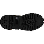 Dolce & Gabbana Black Leather Slip On Stretch Trekking Boots Shoes MV6591-37.5