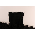 Dolce & Gabbana Black Fringes Wool Pullover Sweater KOS1131#2-1
