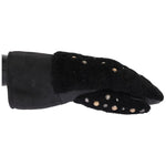Dolce & Gabbana Studded Black Leather Gentleman's Gloves Dolce & Gabbana Black