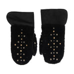 Dolce & Gabbana Studded Black Leather Gentleman's Gloves Dolce & Gabbana Black