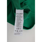 Dolce & Gabbana Green Silk Crystal Banana Sweater TSH1112-3