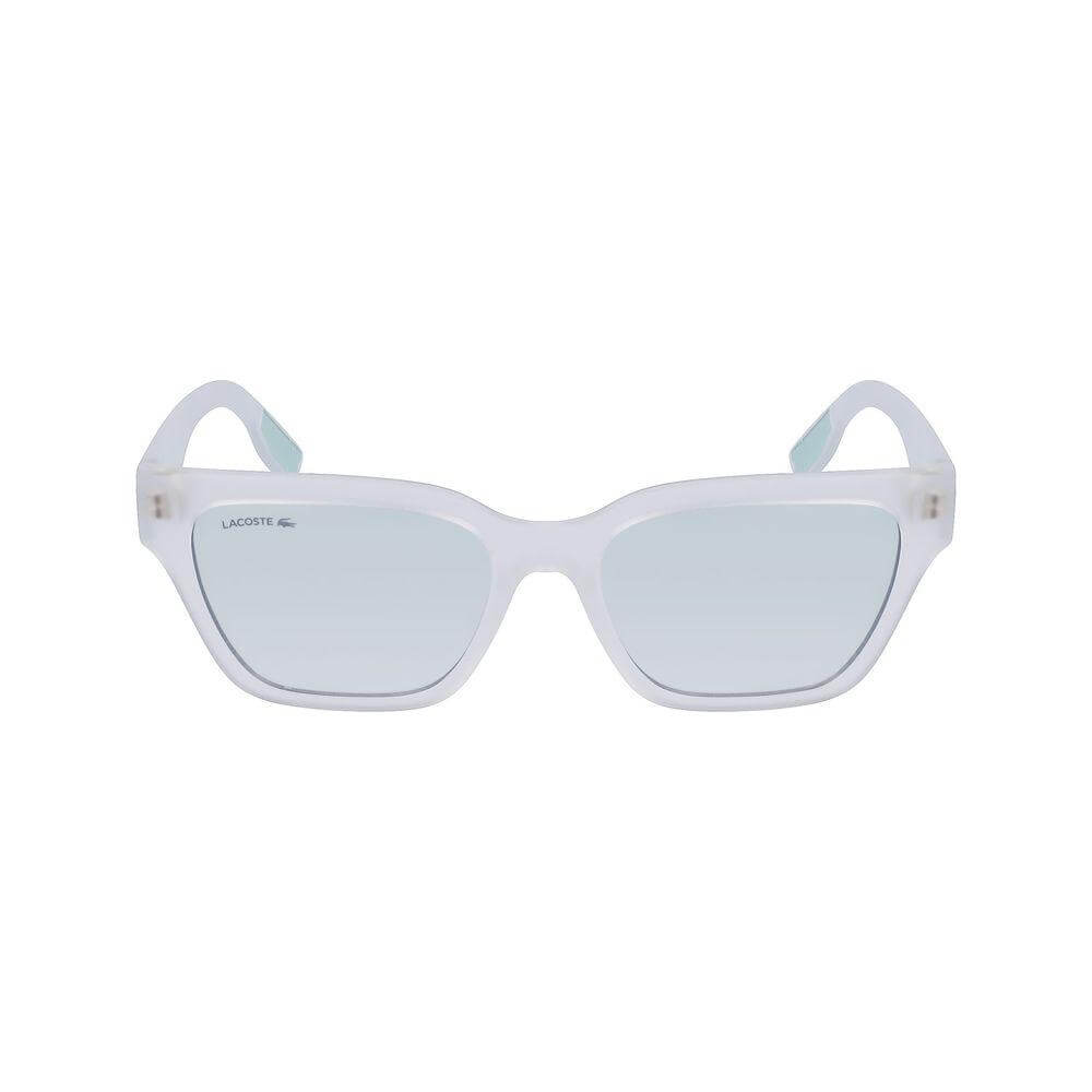 Transparent Lacoste women's sunglasses L6002S-970 with injected material, size 53/17/145 mm, featuring filter 3 lenses.