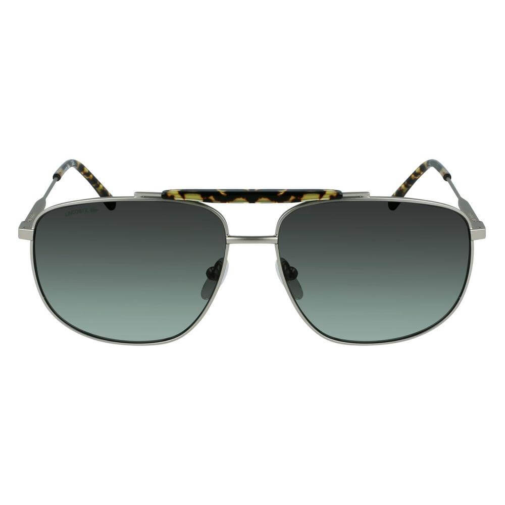 Lacoste men's gray metal sunglasses L246S-050 with UV filter, size 59/15/145 mm, featuring a degraded gray lens design.