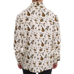 Dolce & Gabbana Exclusive Silk Casual Men's Shirt - JAZZ Motive Dolce & Gabbana Light Gray
