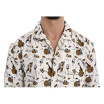 Dolce & Gabbana Exclusive Silk Casual Men's Shirt - JAZZ Motive Dolce & Gabbana Light Gray