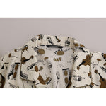 Dolce & Gabbana Exclusive Silk Casual Men's Shirt - JAZZ Motive Dolce & Gabbana Gray