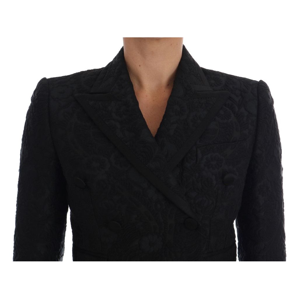 Dolce & Gabbana Black Brocade Blazer Jacket JKT1117-2