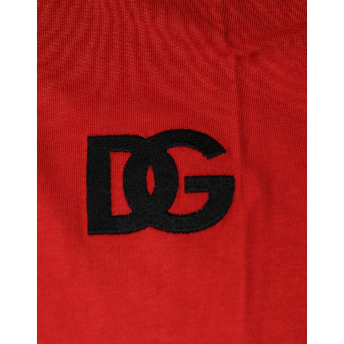 Dolce & Gabbana Red DG Logo Cotton Crew Neck T-shirt TSH87572-46