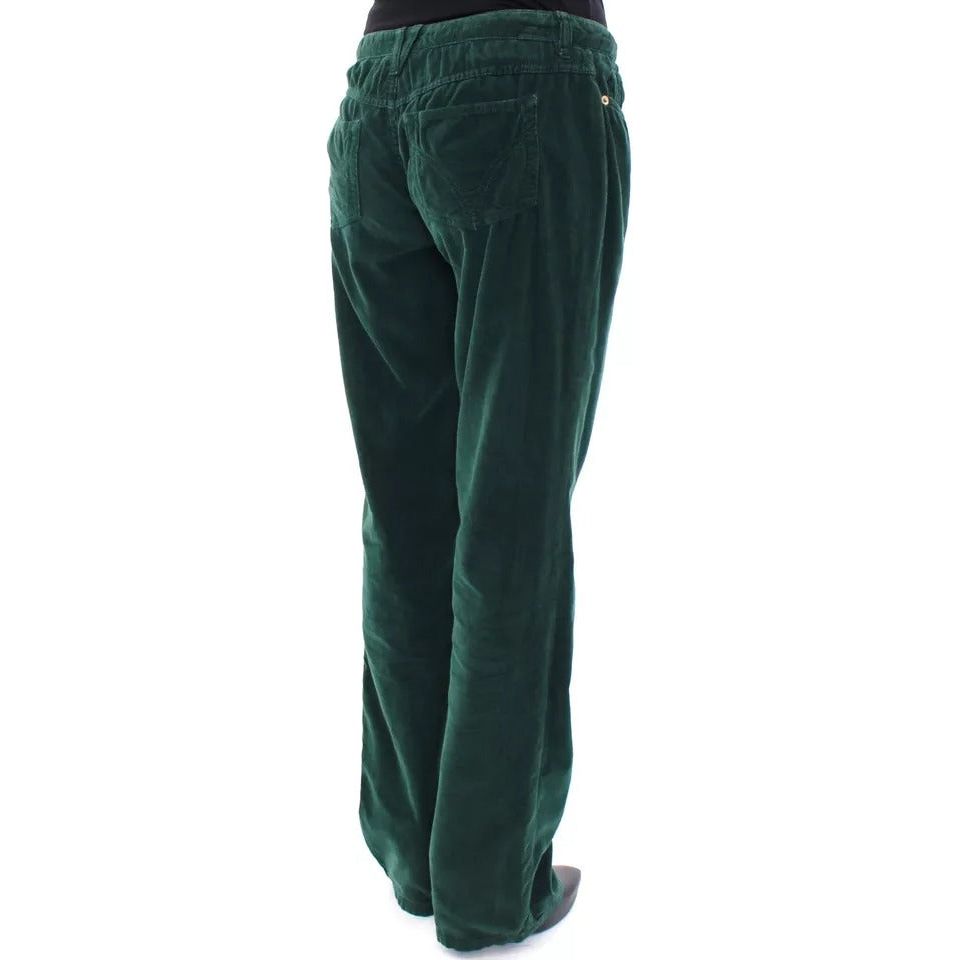 Dolce & Gabbana Green Cotton Corduroys SLIMMY Fit D&G Pants NOC10502-W24