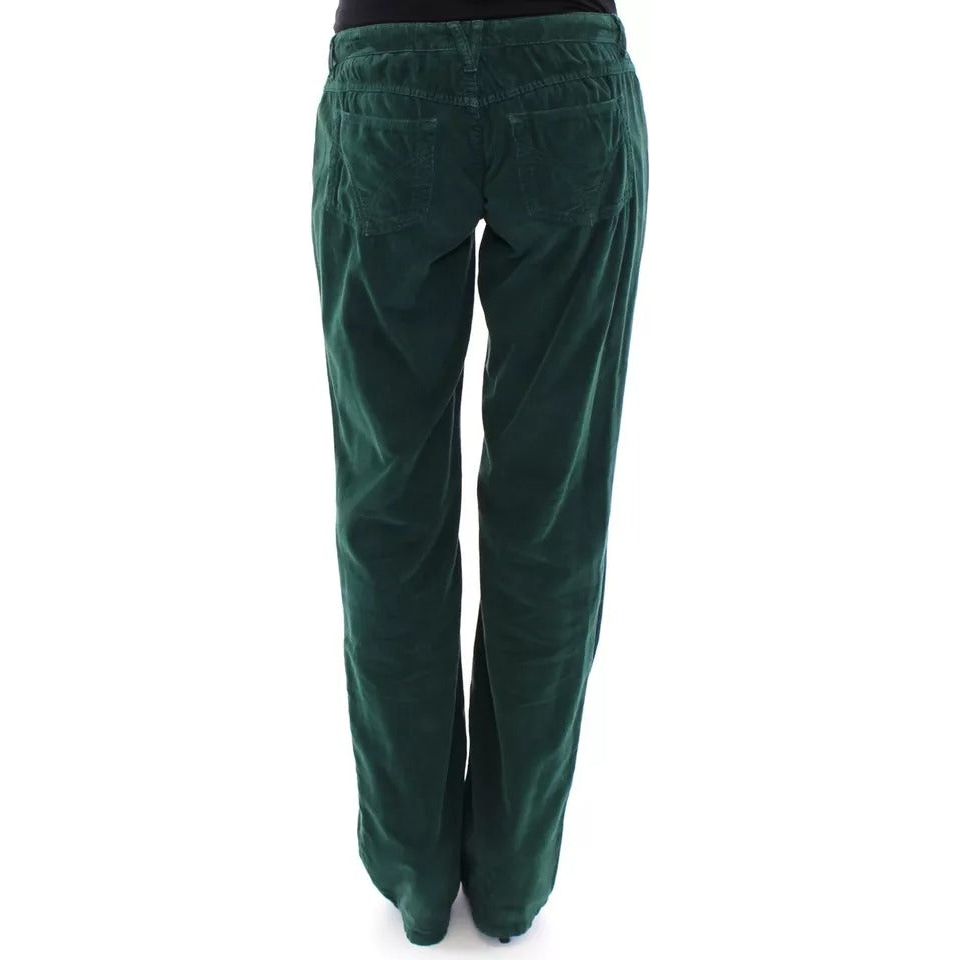 Dolce & Gabbana Green Cotton Corduroys SLIMMY Fit D&G Pants NOC10502-W24