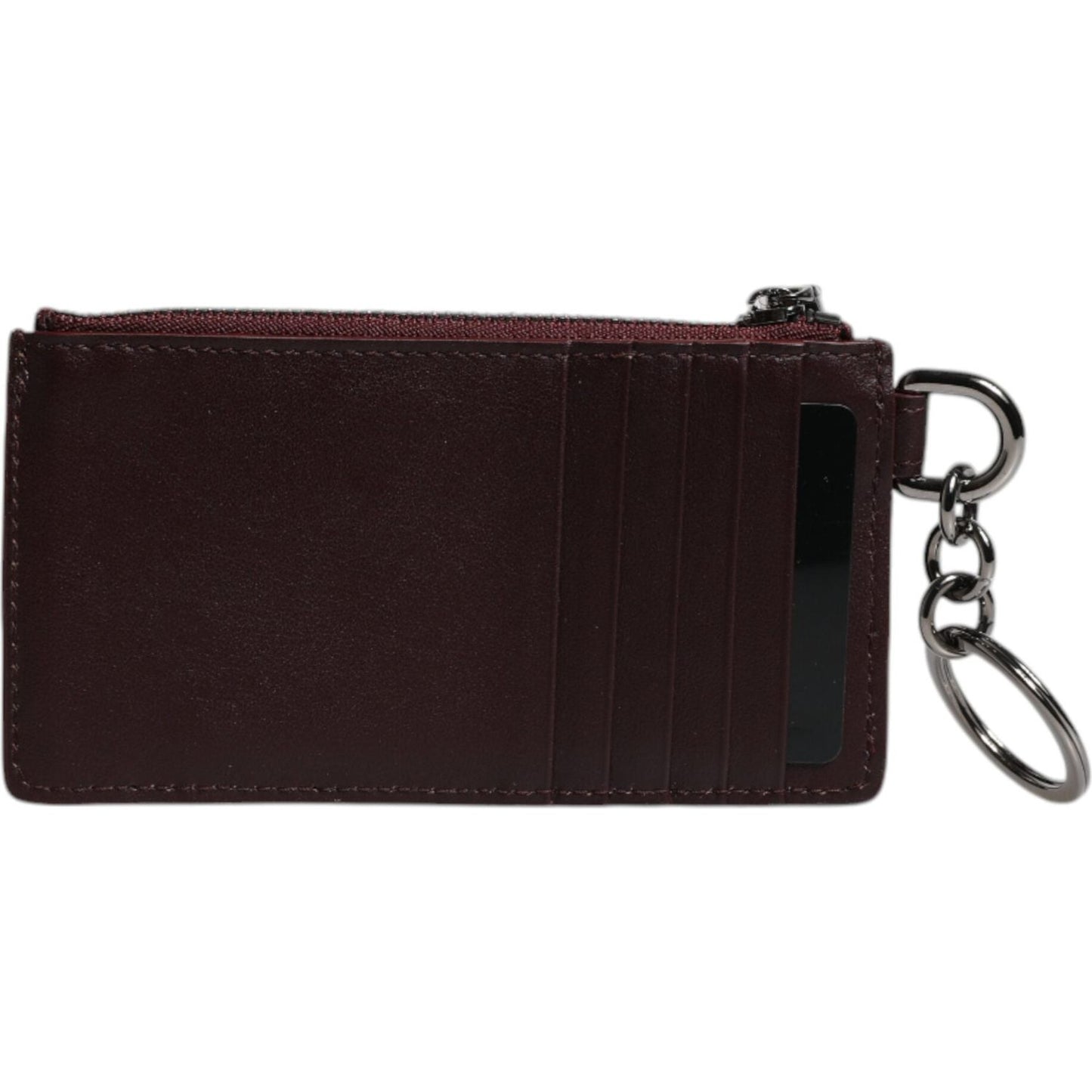 Dolce & Gabbana Brown Calfskin Leather DG Logo Card Holder Wallet