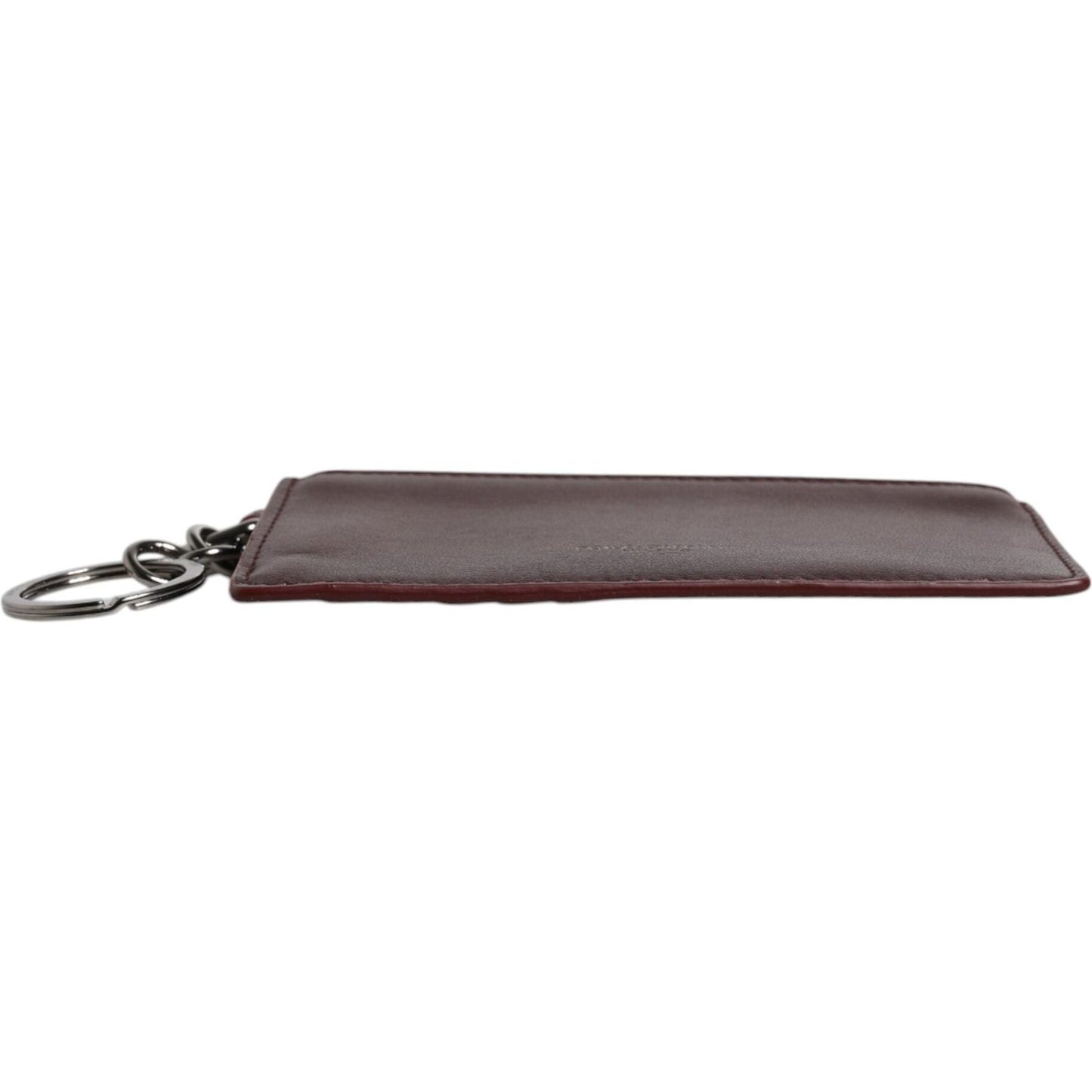 Dolce & Gabbana Brown Calfskin Leather DG Logo Card Holder Wallet