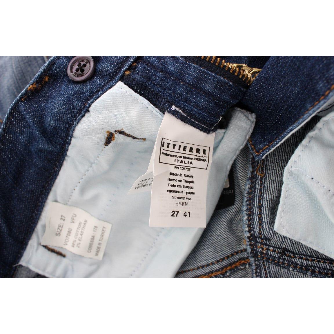 Cavalli Blue Wash Cotton Stretch Boot Cut Jeans SIG18143-1