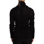 Dolce & Gabbana Black Turtleneck Slim Fit Pullover Sweater TSH6648-48