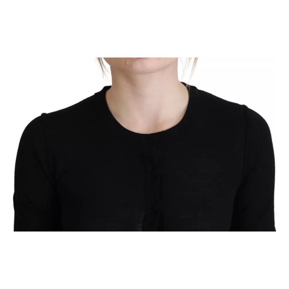 Dolce & Gabbana Black Crewneck Long Sleeves Pullover Sweater TSH83324-38