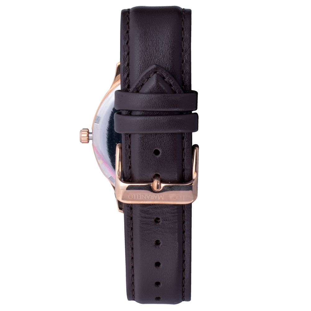 Luca Maranello Brown Leather Dress Watch