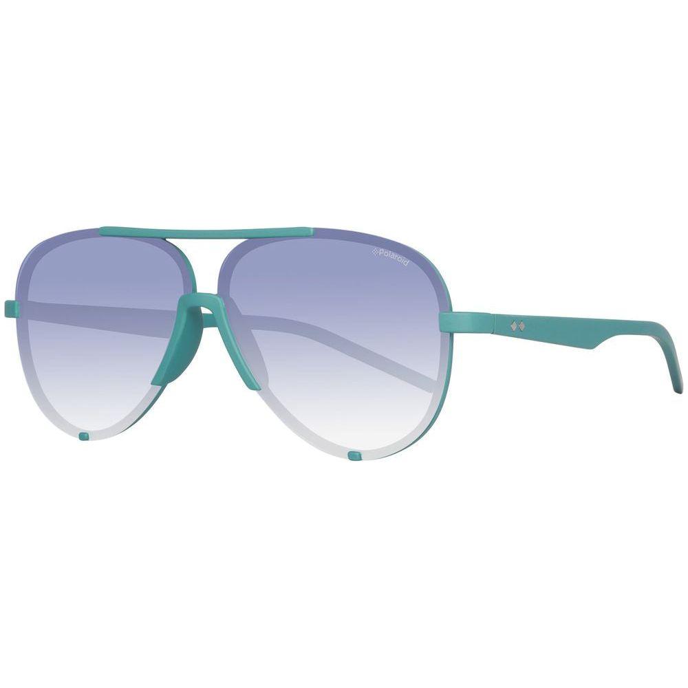 Polaroid green acetate sunglasses with gradient lenses and unisex design, model PLD6017SVWAWJ. Measures 60/08/140mm with Protection 3.