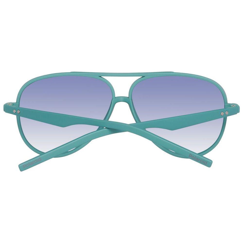Polaroid unisex green acetate sunglasses with metal accents, model PLD6017SVWAWJ, featuring UV protection and stylish design.