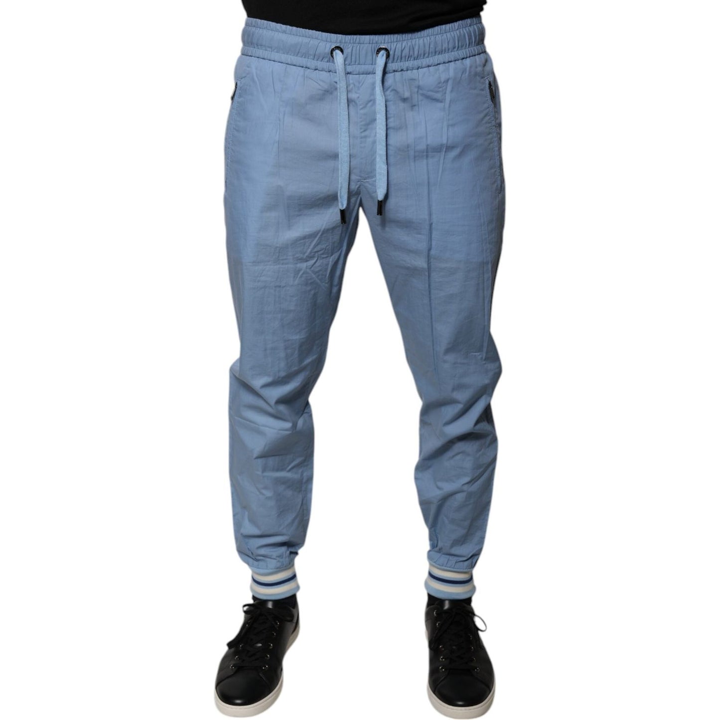 Dolce & Gabbana Blue Cotton Jogger Sweatpants Pants