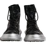 Dolce & Gabbana Black Nylon Galileo High Top Sneakers Shoes MV6678-44