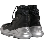 Dolce & Gabbana Black Nylon Galileo High Top Sneakers Shoes MV6678-44