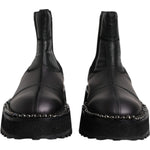 Dolce & Gabbana Black Chelsea Boots Leather Slip On Shoes MV6700-44