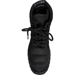 Dolce & Gabbana Black Padded Mid Calf Lace Up Boots Shoes MV6758-39