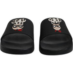 Dolce & Gabbana Black Leather Slides Sandals Beachwear Shoes MV6750-41