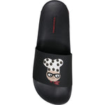 Dolce & Gabbana Black Leather Slides Sandals Beachwear Shoes MV6750-41