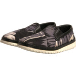 Dolce & Gabbana Black Canvas Tropical Print Slip On Shoes MV7003-41.5