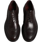Dolce & Gabbana Brown Leather Derby Wingtip Lace Up Formal Dress Shoes MV6655-39