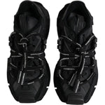 Dolce & Gabbana Black Low Top Space Lace Up Sneakers Shoes MV6664-39