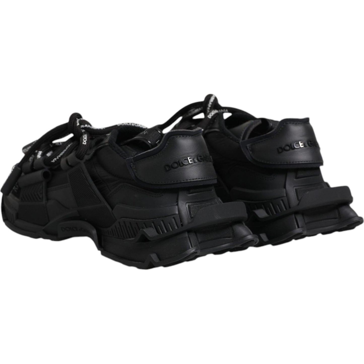 Dolce & Gabbana Black Low Top Space Lace Up Sneakers Shoes MV6664-39