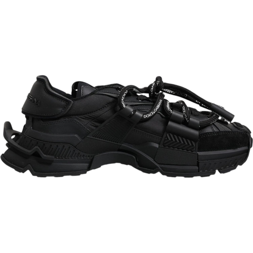 Dolce & Gabbana Black Low Top Space Lace Up Sneakers Shoes MV6664-39