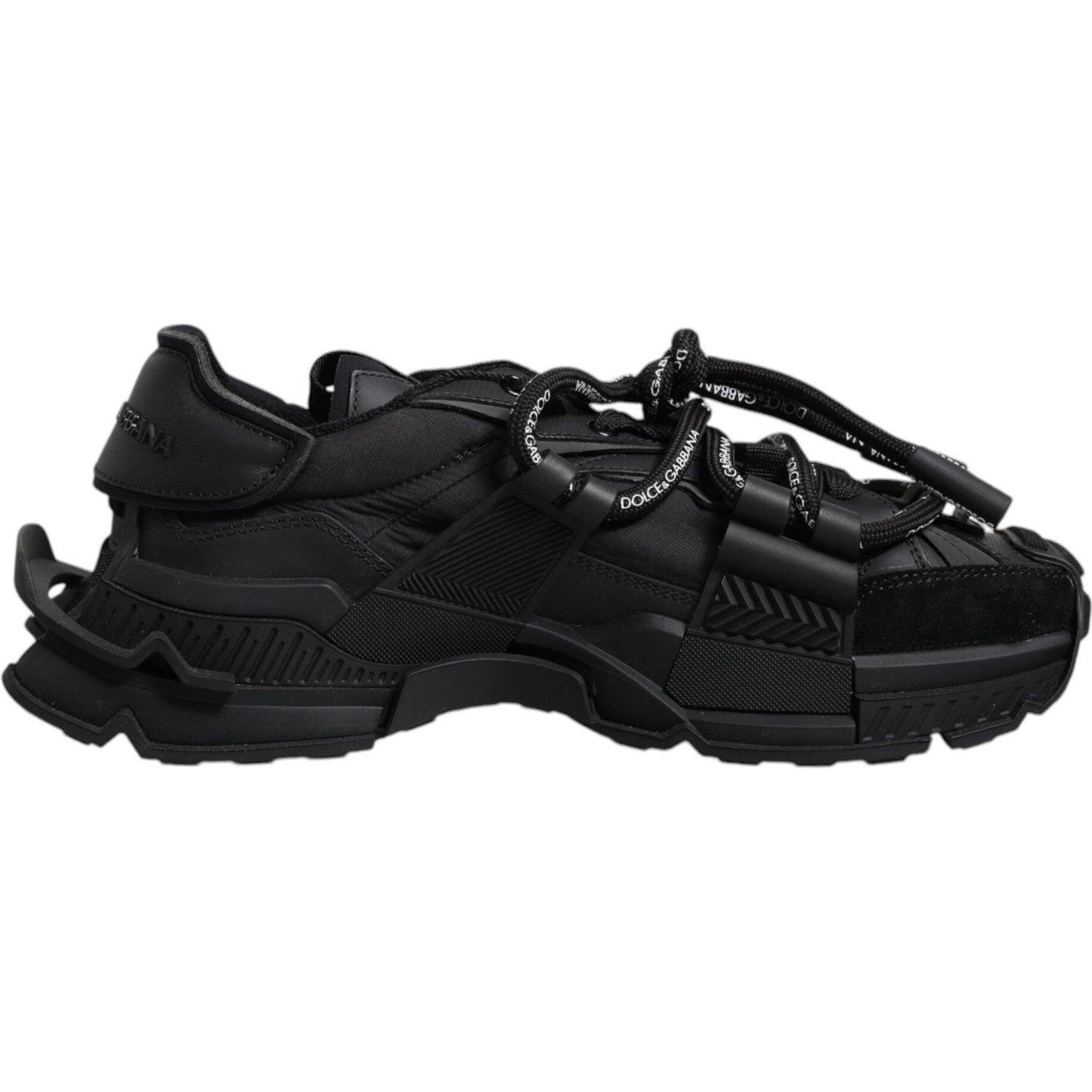Dolce & Gabbana Black Low Top Space Lace Up Sneakers Shoes MV6664-39