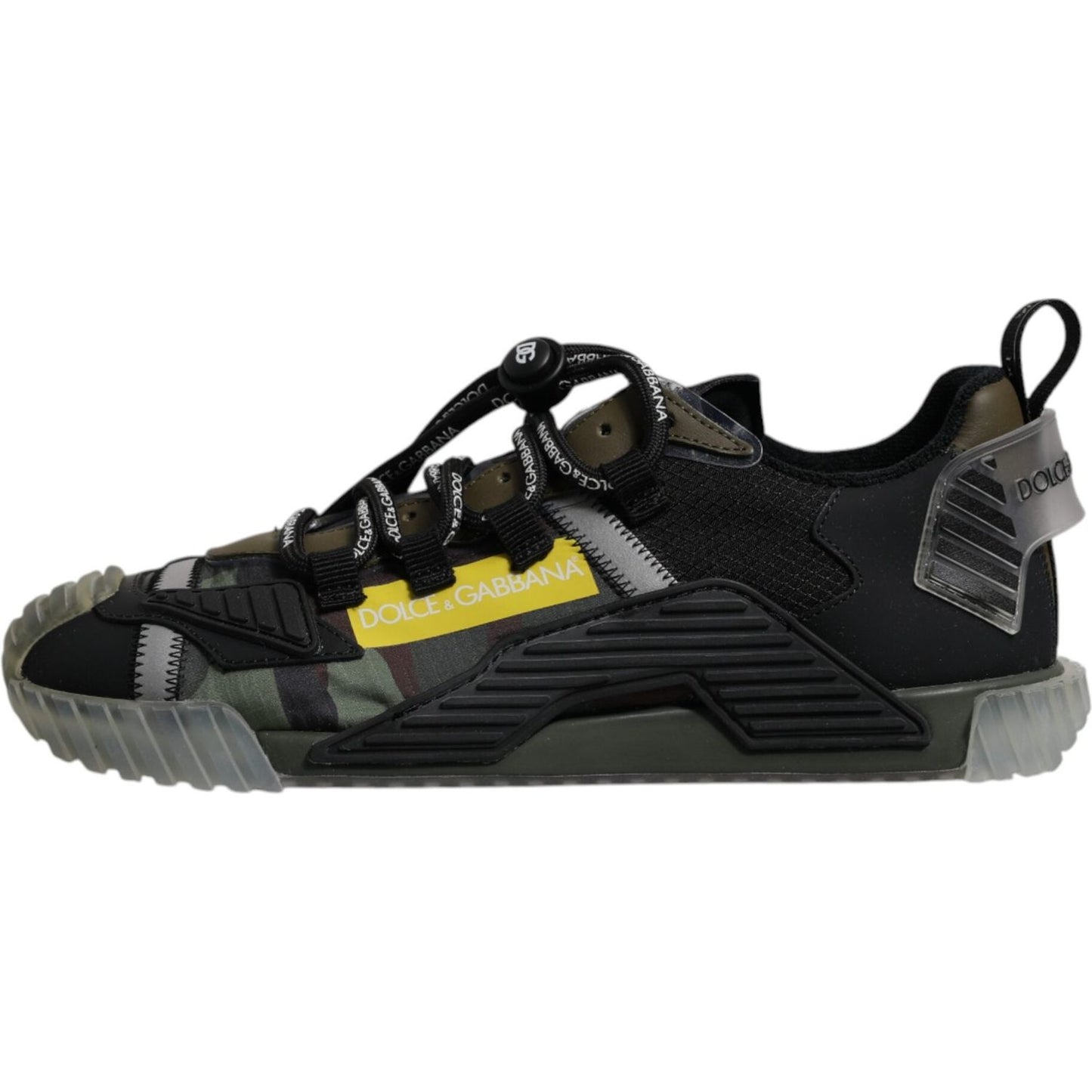 Dolce & Gabbana Black Green Camo NS1 Low Top Sneakers Shoes MV6728-39.5