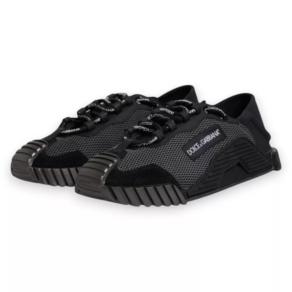 Dolce & Gabbana Black Nylon NS1 Low Top Men Sneakers Shoes MV6814-40