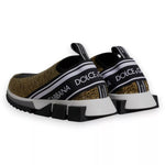 Dolce & Gabbana Gold Rhinestones Sorrento Sneakers Shoes MV6819-40.5