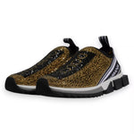 Dolce & Gabbana Gold Rhinestones Sorrento Sneakers Shoes MV6819-40.5