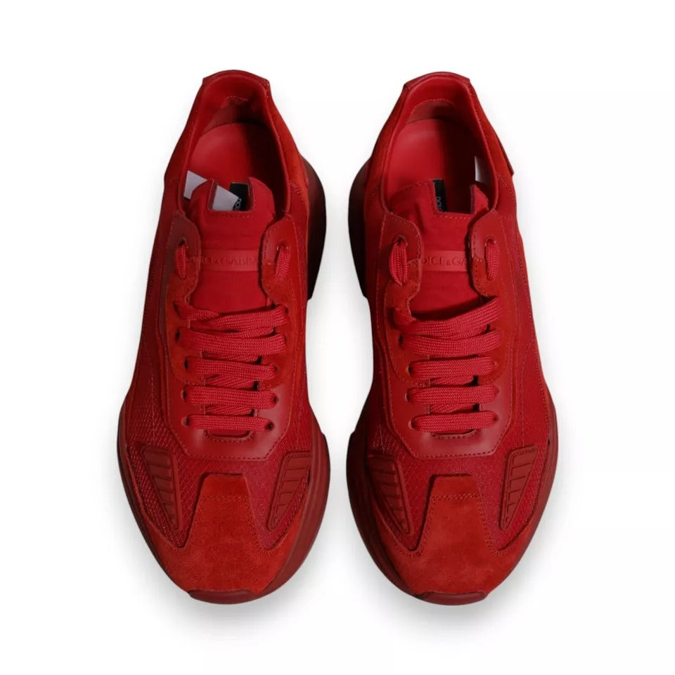 Dolce & Gabbana Red Leather Daymaster Low Top Sneakers Shoes MV6863-42