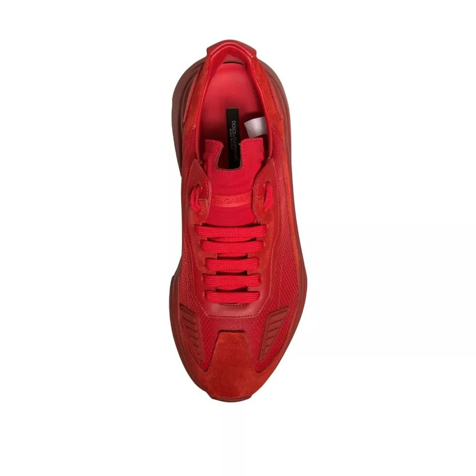 Dolce & Gabbana Red Leather Daymaster Low Top Sneakers Shoes MV6864-43