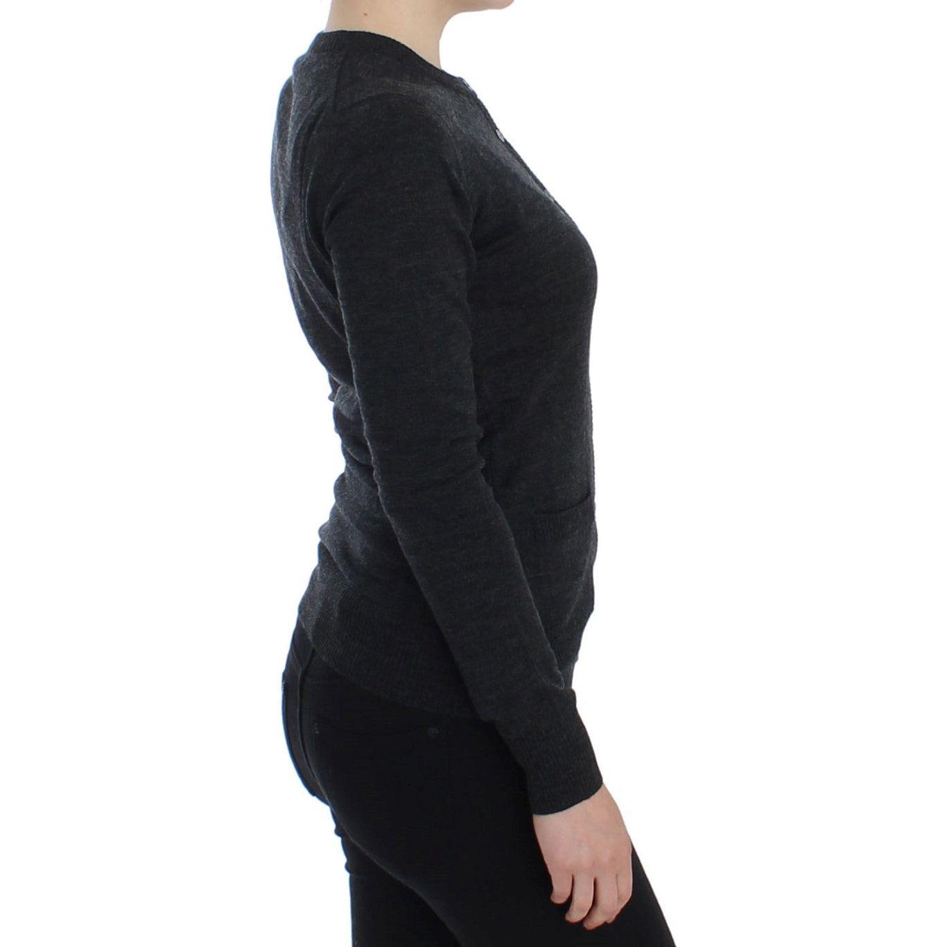 Dolce & Gabbana Gray Wool Button Cardigan Sweater SIG13356-2