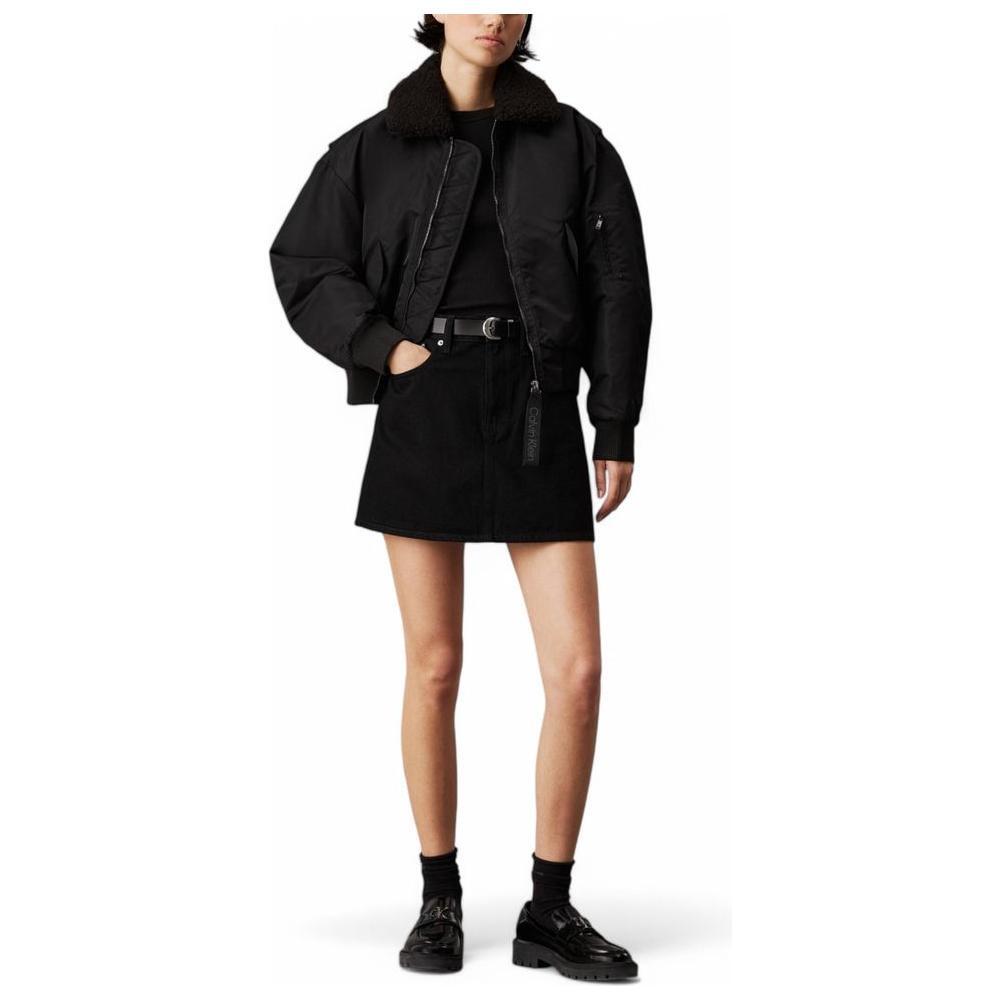 Calvin Klein Jeans Black Polyester Jackets & Coat CA-16503600009-IT42|M