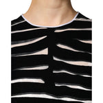 Dolce & Gabbana Black White Zebra A-line Sheath Mini Dress DR281323-40