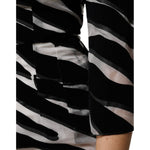 Dolce & Gabbana Black White Zebra A-line Sheath Mini Dress DR281323-40