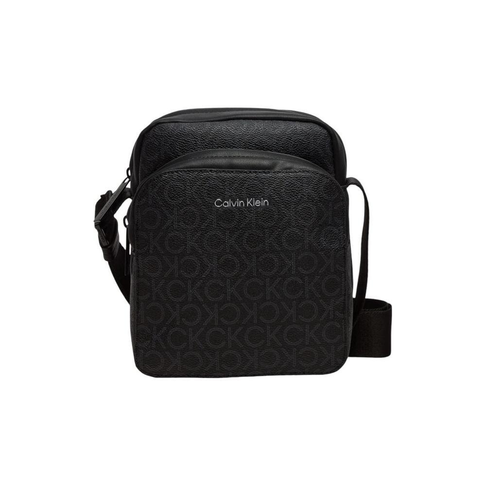 Calvin Klein Black Recycled Polyester Messenger Bag