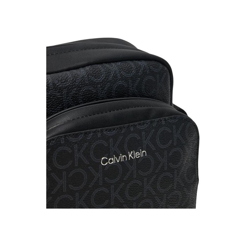 Calvin Klein Black Recycled Polyester Messenger Bag
